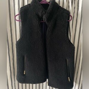 J Crew Black Teddy Vest
